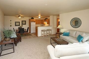 Ripon apartment for rent - a living room with a couch and a table