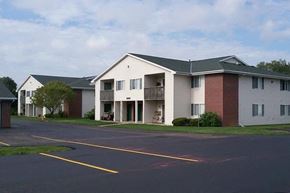 Menasha apartment for rent - an empty street in front of an apartment building
