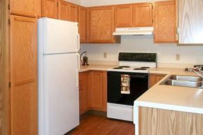 Wisconsin Rapids apartment for rent - a kitchen with a stove and a refrigerator