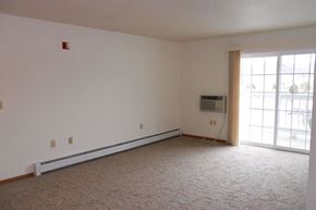 Richland Center apartment for rent - A room with a carpet floor and a window.