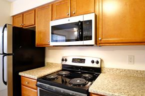 Florence apartment for rent - a kitchen with a stove and a microwave
