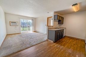 Newton apartment for rent - A room with a window and a wooden floor.