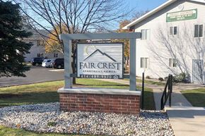 St. Francis apartment for rent - a sign for fair crest psychiatric center in front of a building