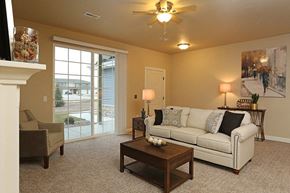 Sheboygan apartment for rent - a living room with a couch and a coffee table