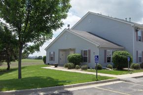 Boone apartment for rent - a white church building with a handicapped parking sign