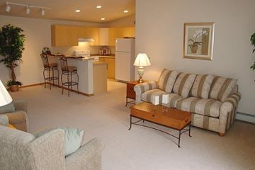 Neenah apartment for rent - a living room with a couch and a table