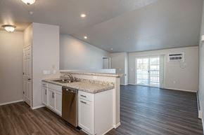 Reedsburg apartment for rent - a kitchen with a sink and a counter top