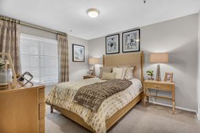 Atlanta apartment for rent - a bedroom with a bed and a window at Madison Brookhaven, Atlanta, GA