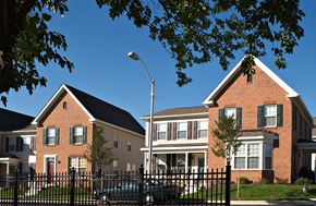 Baltimore apartment for rent - a pair of houses on a city street