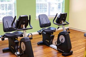 Bel Air apartment for rent - a row of exercise machines in a gym