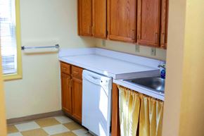 Abingdon apartment for rent - a kitchen with a sink and a dishwasher in it