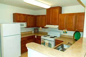 Essex apartment for rent - a kitchen with a stove sink and refrigerator