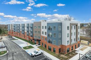 Columbia apartment for rent - an aerial view of an apartment building on a city street