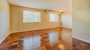 Alexandria apartment for rent - an empty living room with wooden floors and two windows