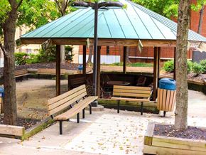 Westminster apartment for rent - a park with benches and a gazebo