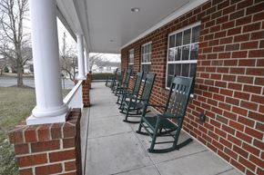 Baltimore apartment for rent - Park View at Woodlawn Covered Porch with Rockers