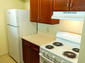 Dundalk apartment for rent - a kitchen with a stove and a refrigerator