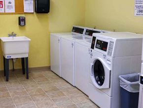 Upper Chichester apartment for rent - two washing machines and a sink in a laundry room