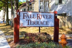 Columbia apartment for rent - a sign for the fall river terrace in front of a house