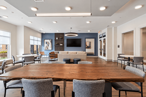 Columbia apartment for rent - A conference room with a long table and chairs.