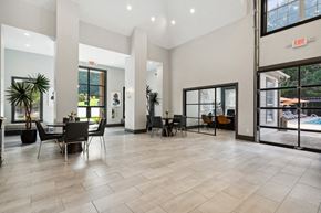Duluth apartment for rent - Leasing office lobby at The Hartley at Sweetwater Creek, Georgia, 30096