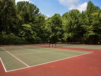Lighted tennis court 