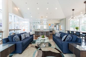 Posh lounge area in clubhouse