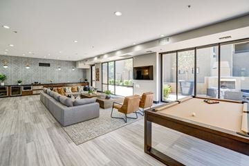 Phoenix apartment for rent - a large living room with a pool table