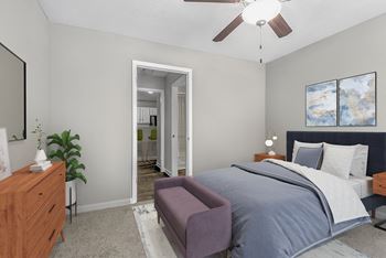 Spacious guest bedroom
