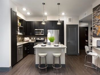 Modern kitchen with white cabinet