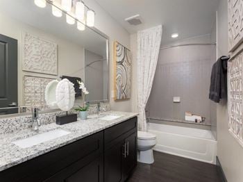 Tub in bathroom