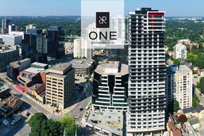 London apartment for rent - an aerial view of a city with a one building on top of it