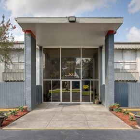 Lafayette apartment for rent - a photo of the front of a building with a large glass door