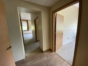Erie apartment for rent - the view from the master bedroom looking into the living room and dining room