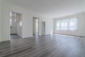 Los Angeles apartment for rent - Living area with 3 large windows and view