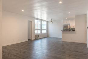 Los Angeles apartment for rent - Dining area with kitchen and large window view