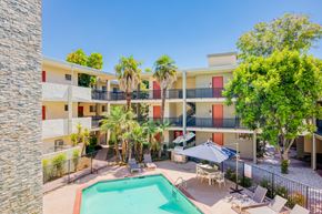 Woodland Hills apartment for rent - Arial view of Pool area