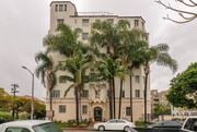 Los Angeles apartment for rent - Street view of building with parking entrance