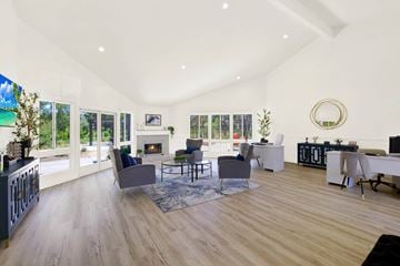 Canyon Country apartment for rent - a living room with furniture and a fireplace
