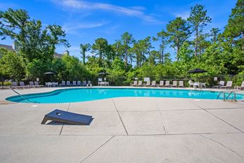 Refreshing salt water swimming pool