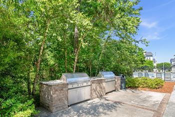 Gas grill area