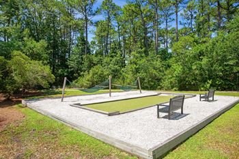Bocce ball  court + hammock area