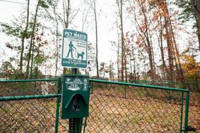 Apex apartment for rent - A sign for pet waste disposal