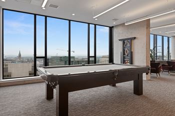 Recreation room at loop featuring the pool table