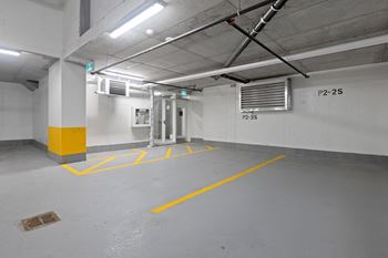 Underground parking at loop for residents and visitors
