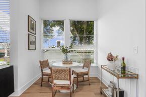 Charlotte townhouse for rent - A dining room with a table set for four.