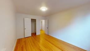 San Francisco apartment for rent - A room with wooden floors and white walls.