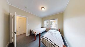 Berkeley apartment for rent - A bedroom with two beds and a window.