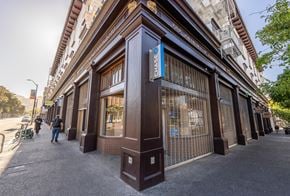 Berkeley apartment for rent - A Chase bank branch with a person walking by.