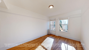 San Francisco apartment for rent - A room with a window and a radiator on the wall.